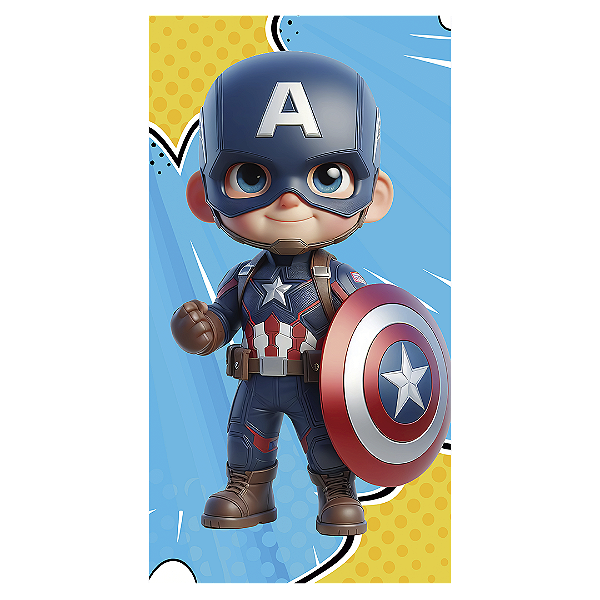 Faixa Lateral - Capitão América - Sublimado 3D