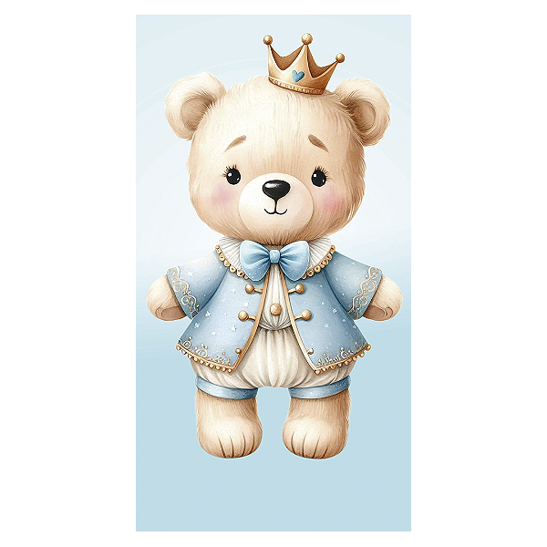 Faixa Lateral - Ursinho Azul - Sublimado 3D