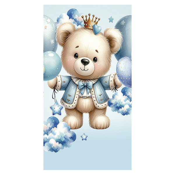 Faixa Lateral - Ursinho Azul - Sublimado 3D