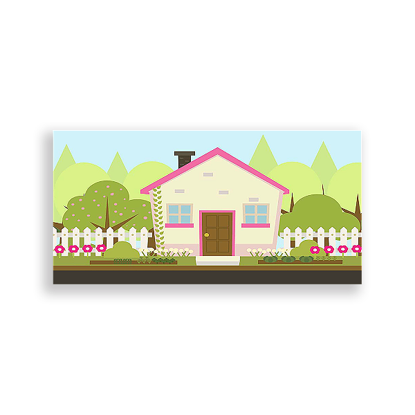Painel Retangular - Casa De Bonecas - Sublimado 3D