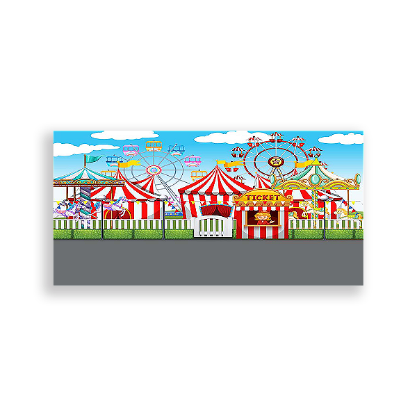 Painel Retangular - Circo - Sublimado 3D
