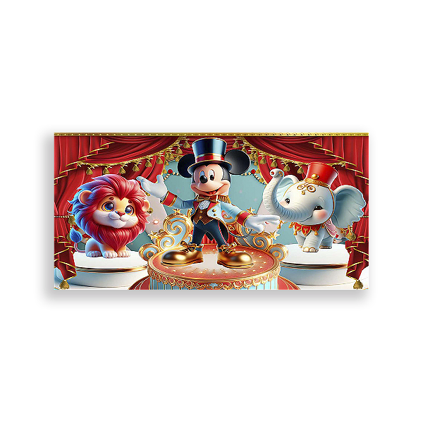 Painel Retangular - Disney Circo - Sublimado 3D