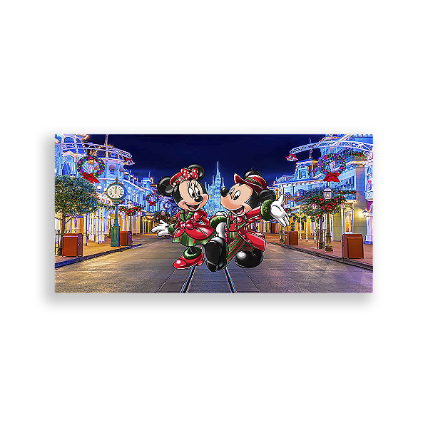 Painel Retangular - Disney Natal - Sublimado 3D