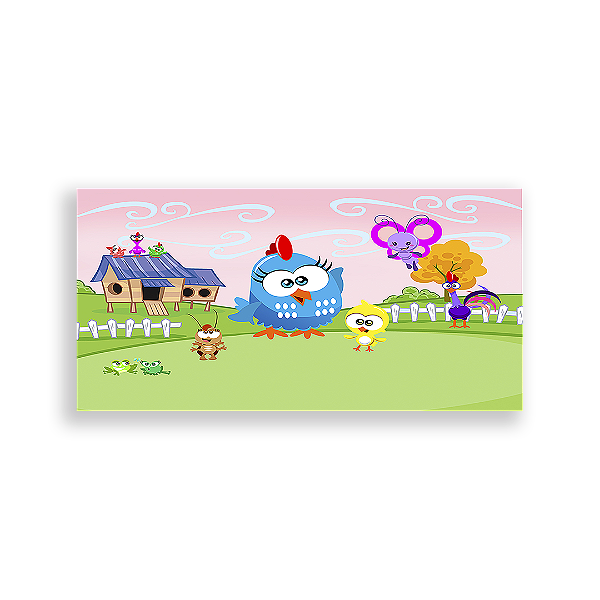 Painel Retangular - Galinha Pint Mini - Sublimado 3D