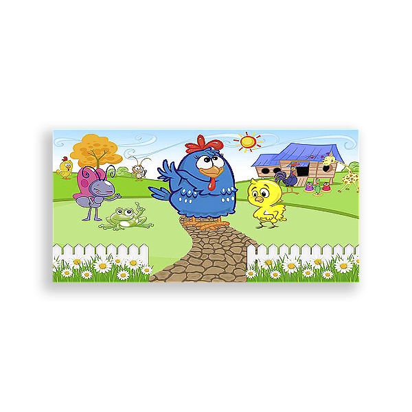 Painel Retangular - Galinha Pintadinha - Sublimado 3D