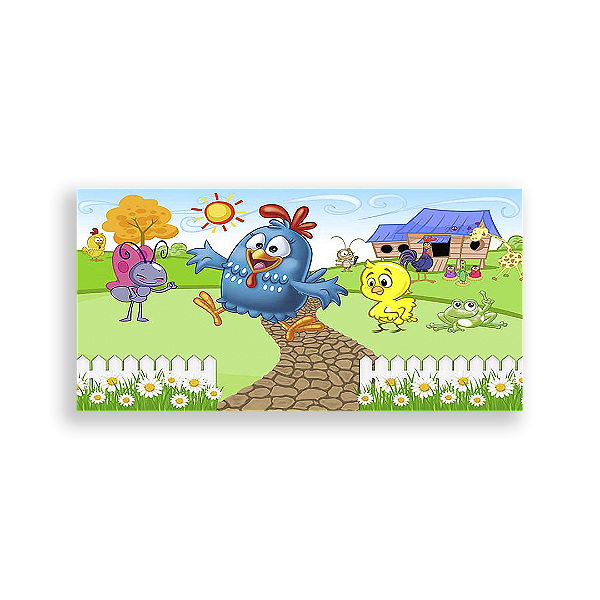 Painel Retangular - Galinha Pintadinha - Sublimado 3D