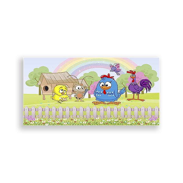 Painel Retangular - Galinha Pintadinha - Sublimado 3D
