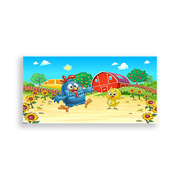 Painel Retangular - Galinha Pintadinha - Sublimado 3D