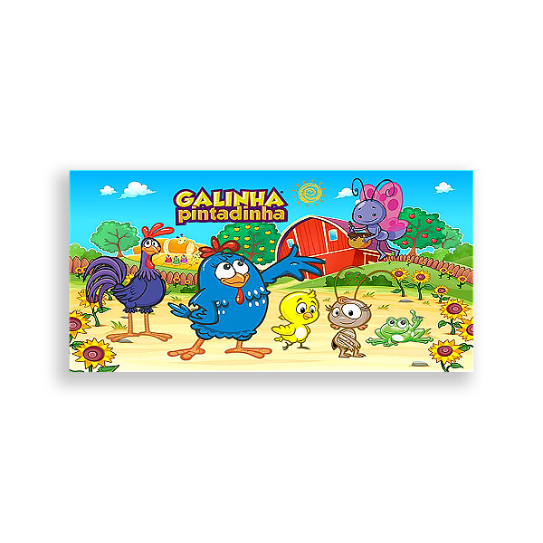 Painel Retangular - Galinha Pintadinha - Sublimado 3D