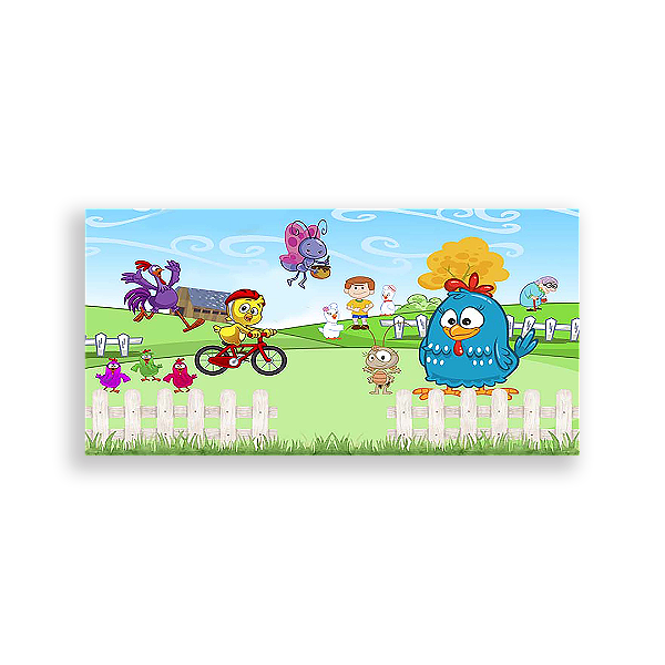 Painel Retangular - Galinha Pintadinha - Sublimado 3D