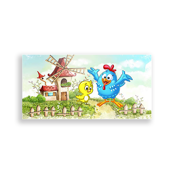 Painel Retangular - Galinha Pintadinha - Sublimado 3D