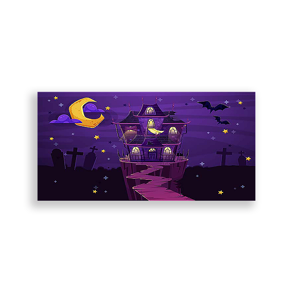 Painel Retangular - Dia das Bruxas Halloween - Sublimado 3D