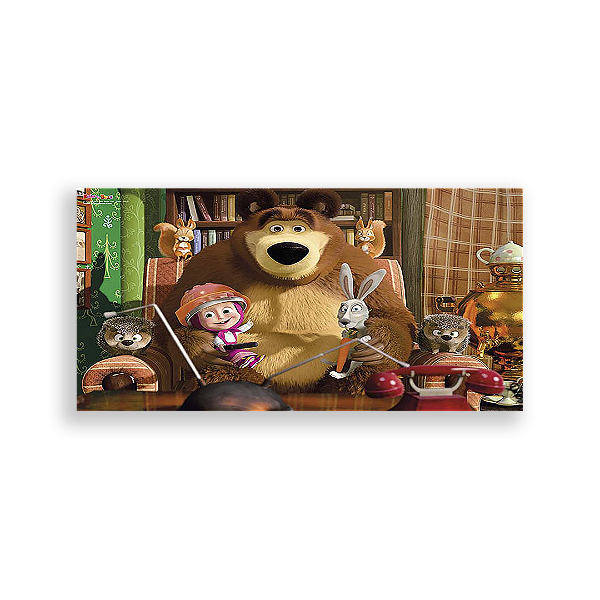 Painel Retangular - Masha E O Urso - Sublimado 3D