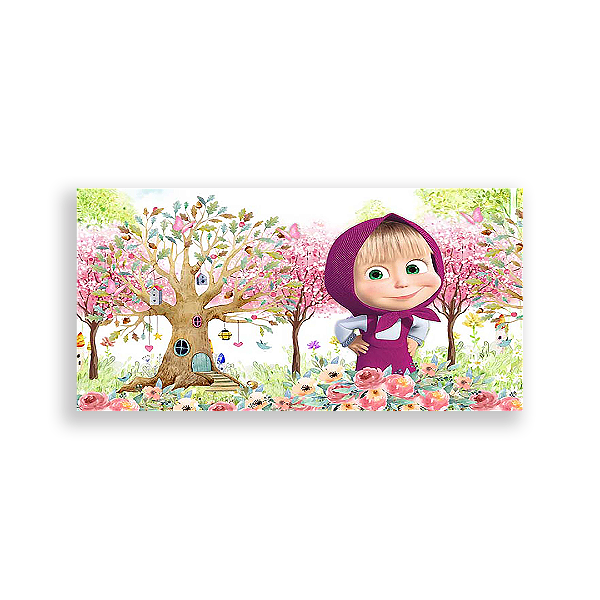 Painel Retangular - Masha E O Urso - Sublimado 3D
