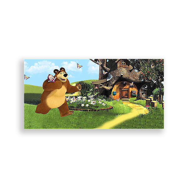 Painel Retangular - Masha E O Urso - Sublimado 3D