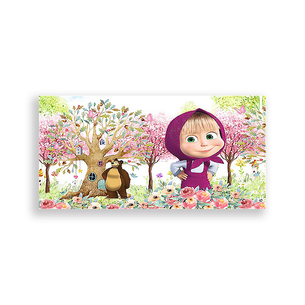 Painel Retangular - Masha E O Urso - Sublimado 3D