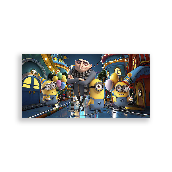 Painel Retangular - Minions 6,6 - Sublimado 3D