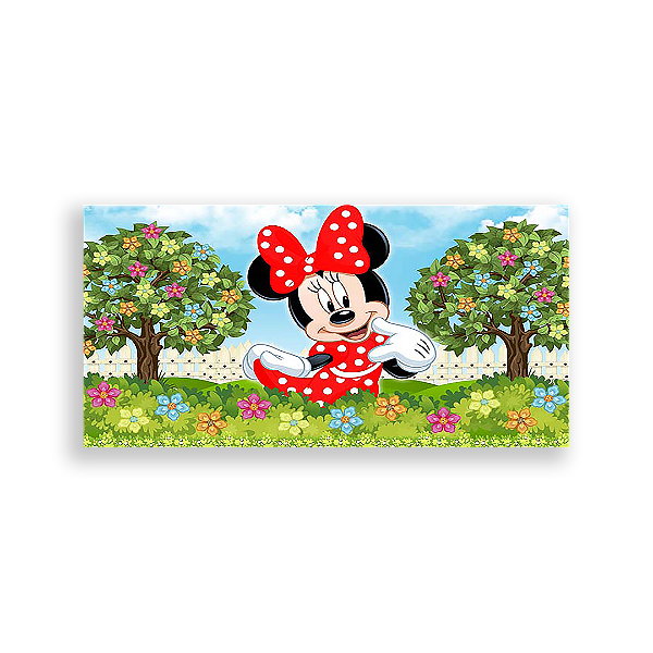 Painel Retangular - Minnie Vermelha - Sublimado 3D