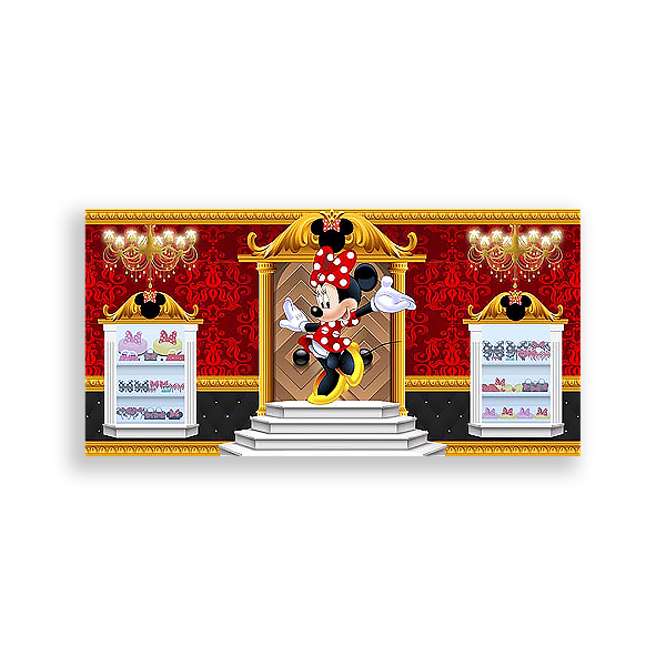 Painel Retangular - Minnie Vermelha - Sublimado 3D