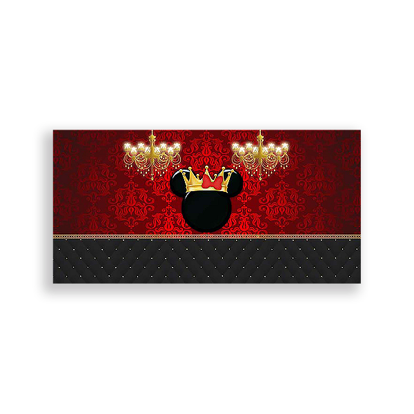 Painel Retangular - Minnie Vermelha - Sublimado 3D