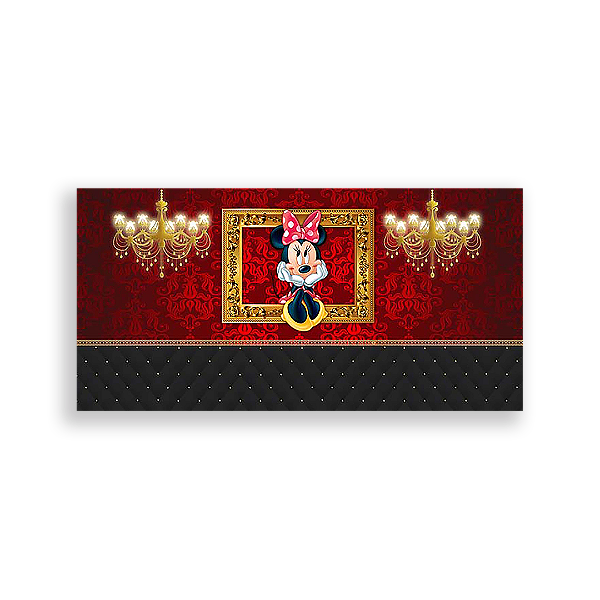 Painel Retangular - Minnie Vermelha - Sublimado 3D