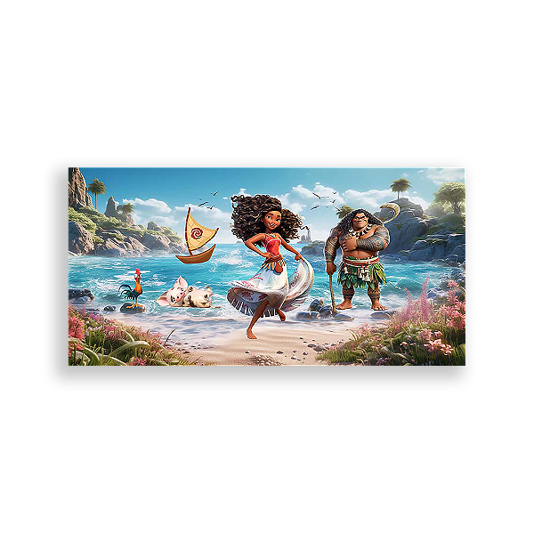 Painel Retangular - Moana - Sublimado 3D