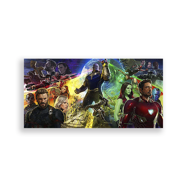 Painel Retangular - Os Vingadores - Sublimado 3D
