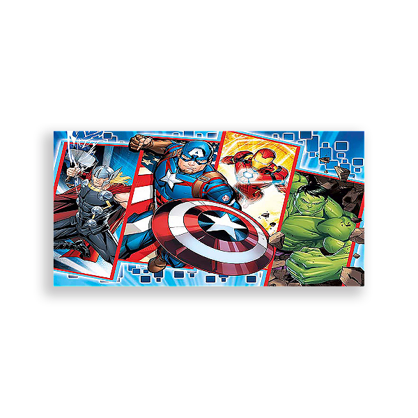 Painel Retangular - Os Vingadores - Sublimado 3D