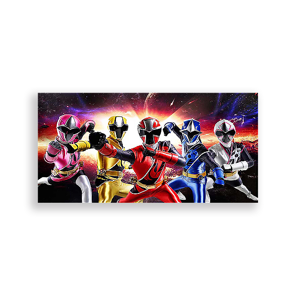 Painel Retangular - Power Rangers - Sublimado 3D