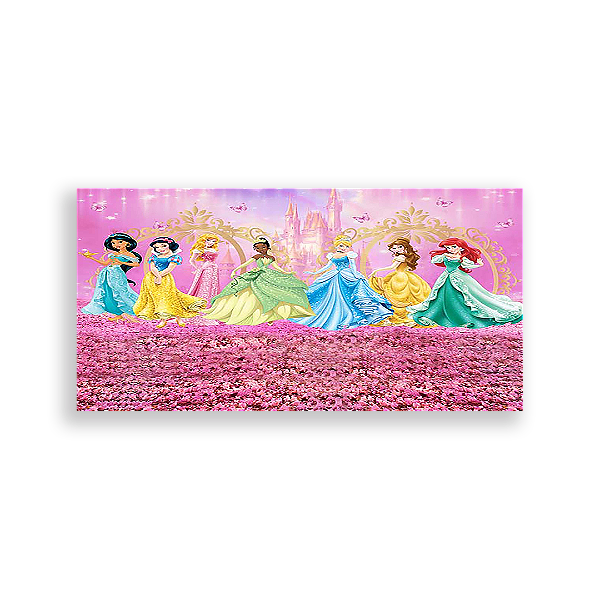 Painel Retangular - Princesas Disney - Sublimado 3D