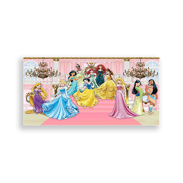 Painel Retangular - Princesas Disney - Sublimado 3D