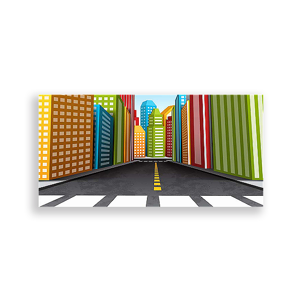 Painel Retangular - Prédios - Sublimado 3D