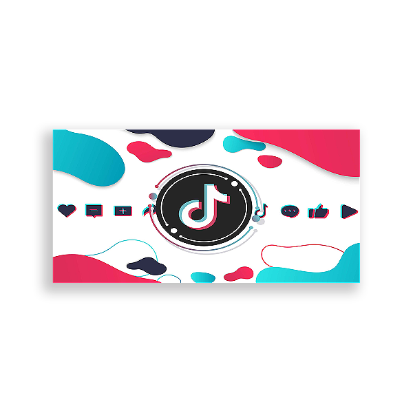 Painel Retangular - Tik Tok - Sublimado 3D