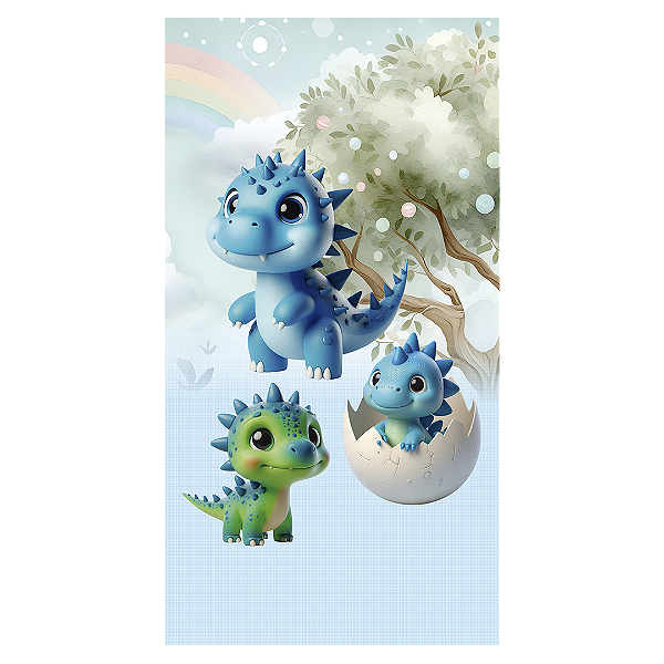 Faixa Lateral - Dinossauro Menino - Sublimado 3D