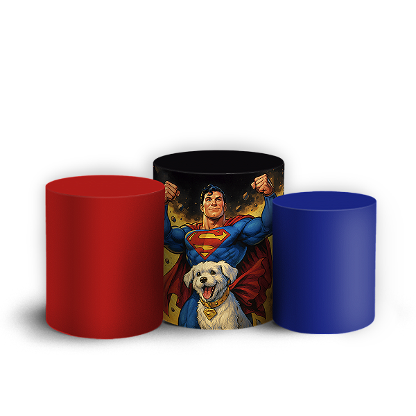 Trio Cilindro - Superman - Sublimado 3D