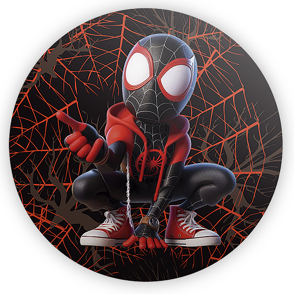 Painel Redondo - Homem Aranha Miles Morales - Sublimado 3D