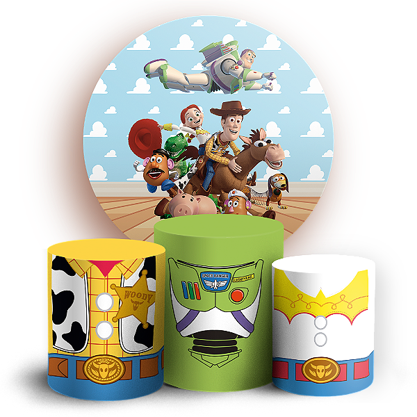 KIT Redondo e Trio - Toy Story  - Sublimado 3D