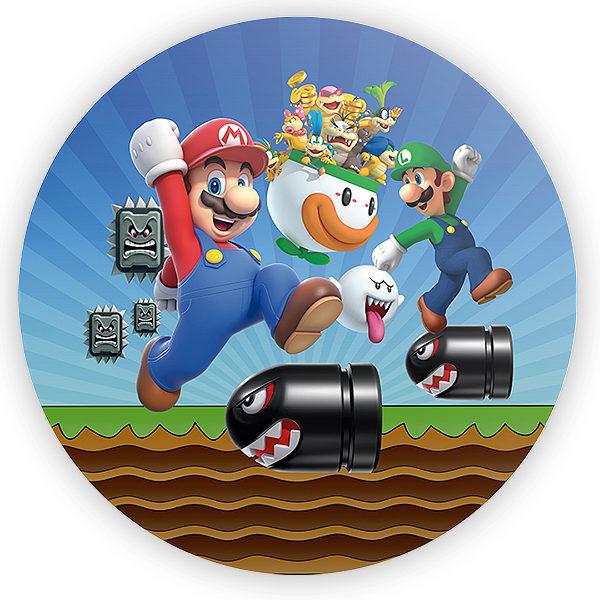 Painel Redondo - Super Mario - Sublimado 3D