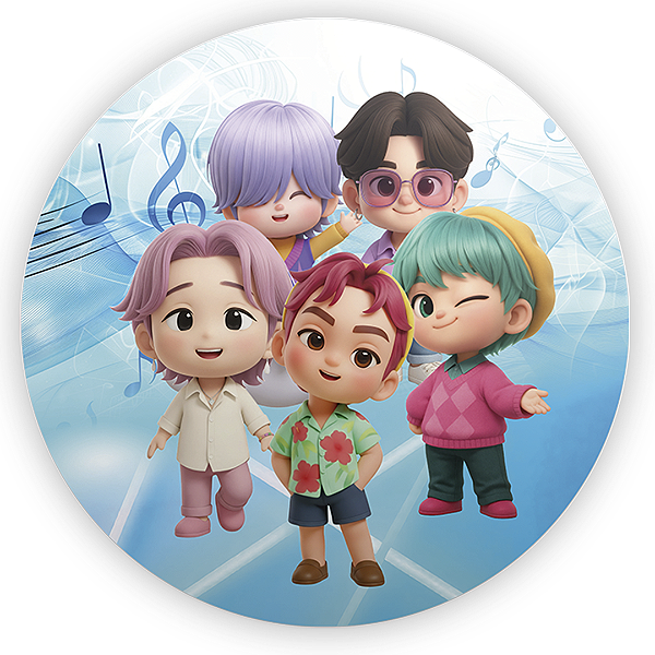 Painel Redondo - Guerreiras Do K Pop - Sublimado 3D