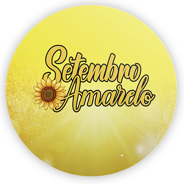 Painel Redondo - Setembro Amarelo - Sublimado 3D