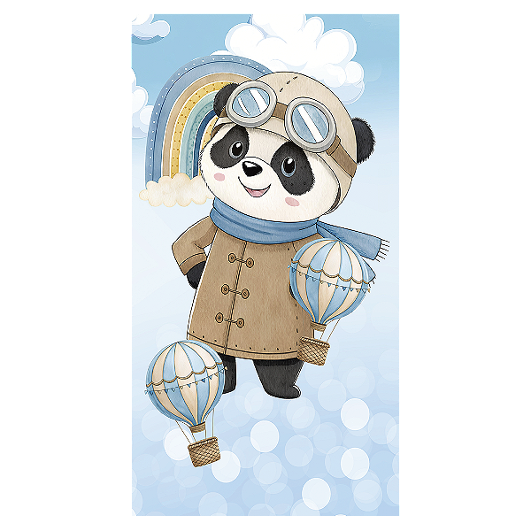 Faixa Lateral - Ursinho Aviador - Sublimado 3D