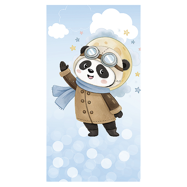 Faixa Lateral - Ursinho Aviador - Sublimado 3D