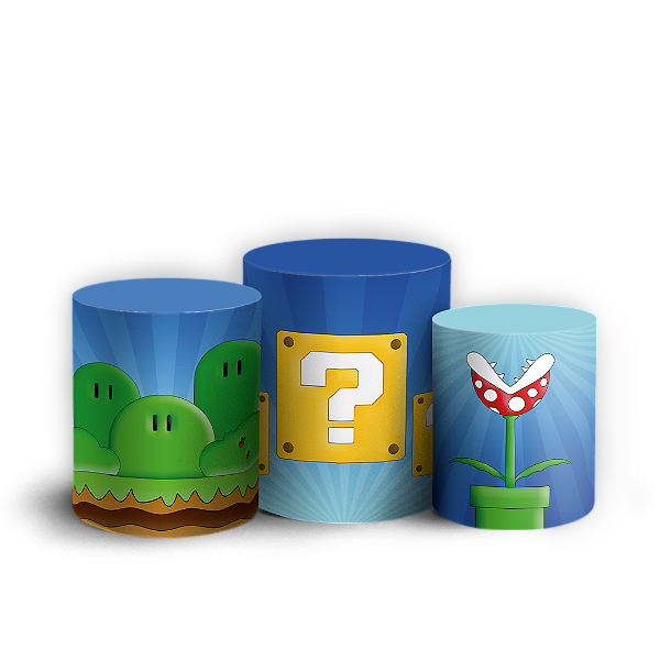 Trio Cilindro - Super Mario - Sublimado 3D