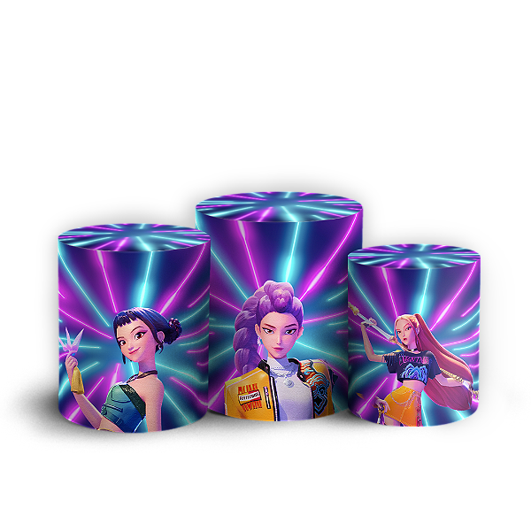 Trio Cilindro - Guerreiras do K Pop - Sublimado 3D