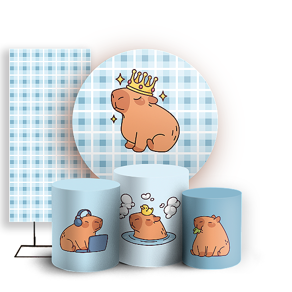 KIT Redondo Trio e Faixa - Capivara - Sublimado 3D