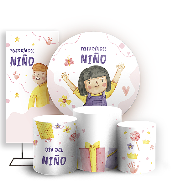 KIT Redondo Trio e Faixa - Día del Niño ES - Sublimado 3D