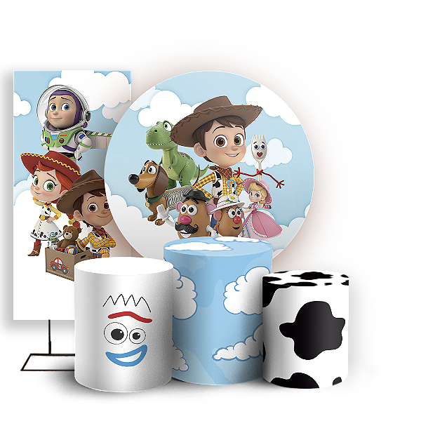 KIT Redondo Trio e Faixa - Toy Story - Sublimado 3D