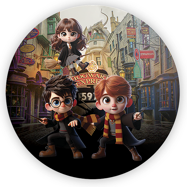 Painel Redondo Sublimado 3D - Harry Potter