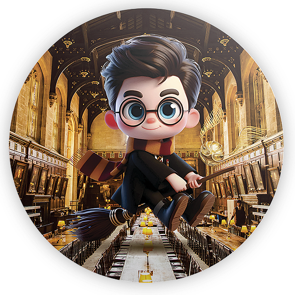 Painel Redondo Sublimado 3D - Harry Potter