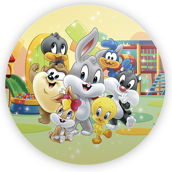 Painel Redondo Sublimado 3D - Looney Tunes